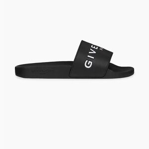 NWT Givenchy Black Logo Slides Men US 8 /Womens 10 Unisex Mens 7/ Womens 9